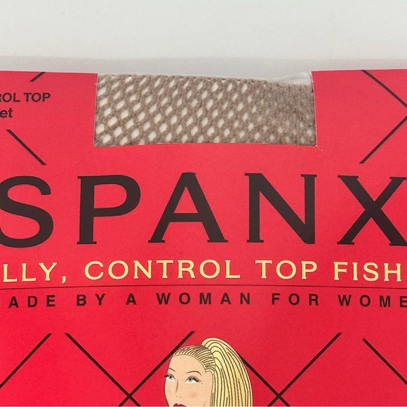 NWT SPANX Extended Control Top Nude Fishnets Fishenet Stockings Tights Size B - Picture 5 of 8